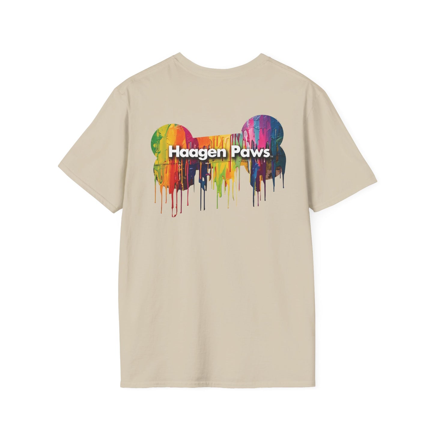 Black Short Sleeve Haagen-Paws Wet Paint T-Shirt