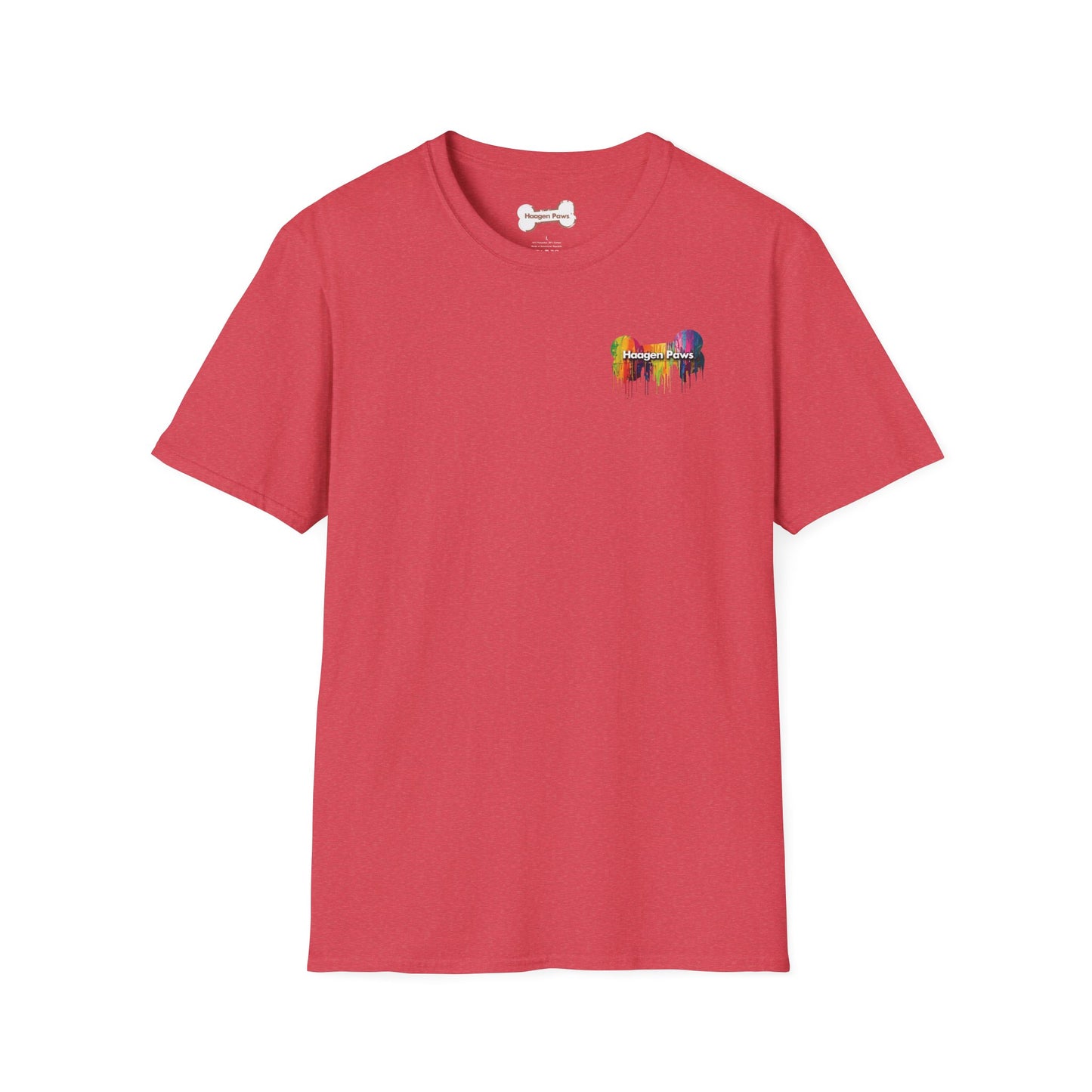 Poodle Wearing Sunglasses Short Sleeve Haagen-Paws Graffiti T-Shirt Heather Red