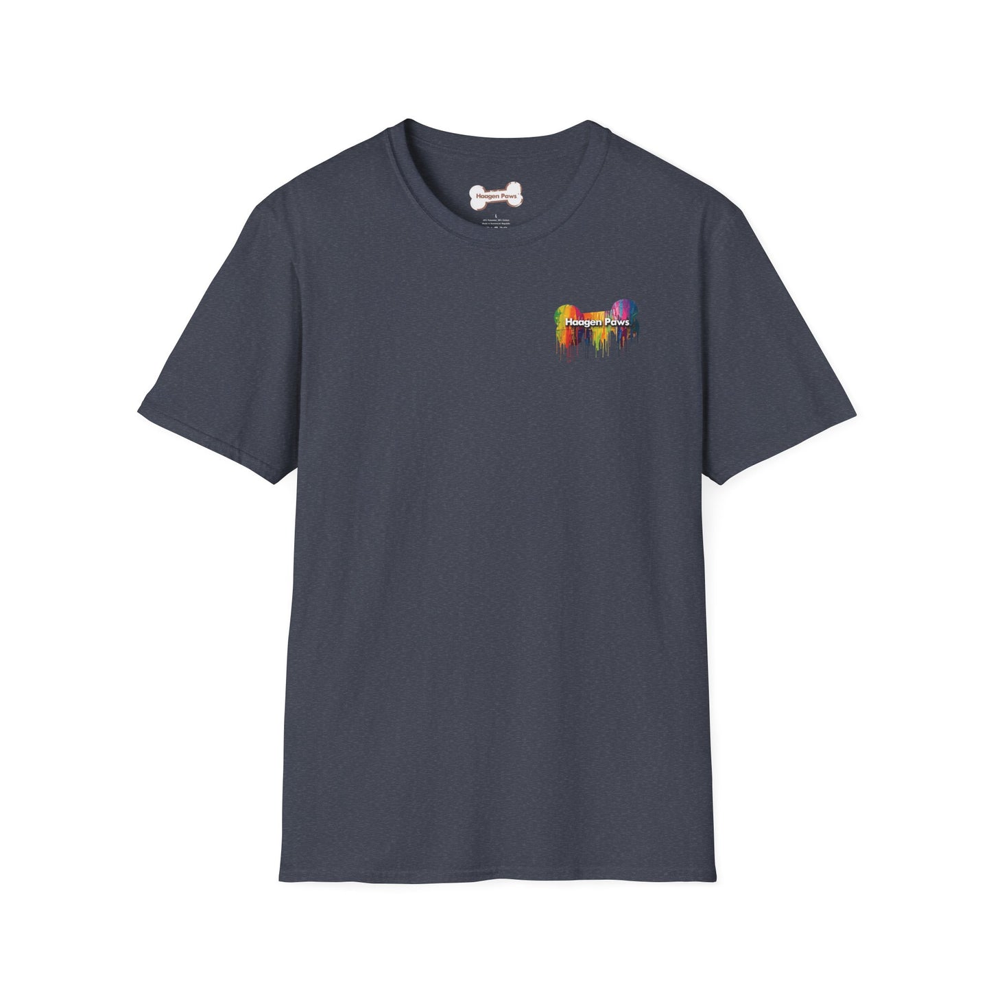 Beagle Wearing Sunglasses Short Sleeve Haagen-Paws Graffiti T-Shirt Heather Navy