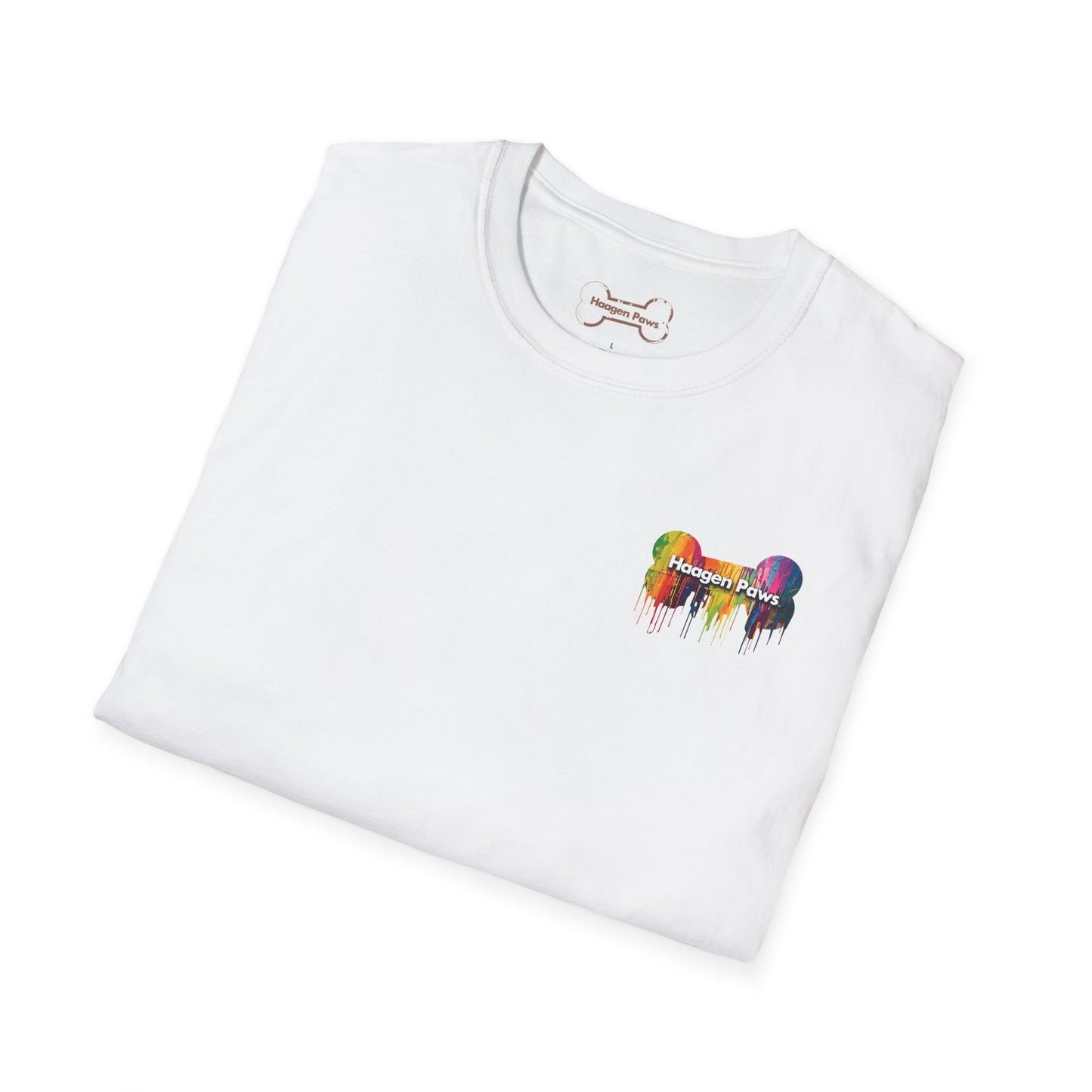 Black Short Sleeve Haagen-Paws Wet Paint T-Shirt