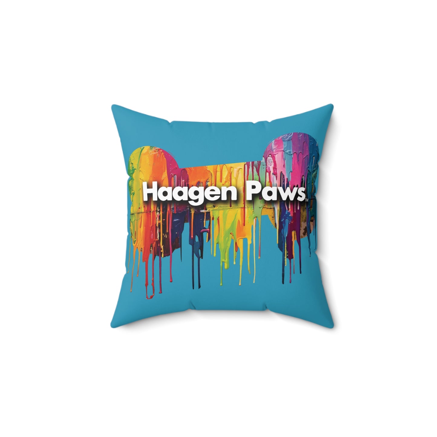 Dachshund Wearing Sunglasses Haagen-Paws Graffiti Spun Polyester Square Pillow