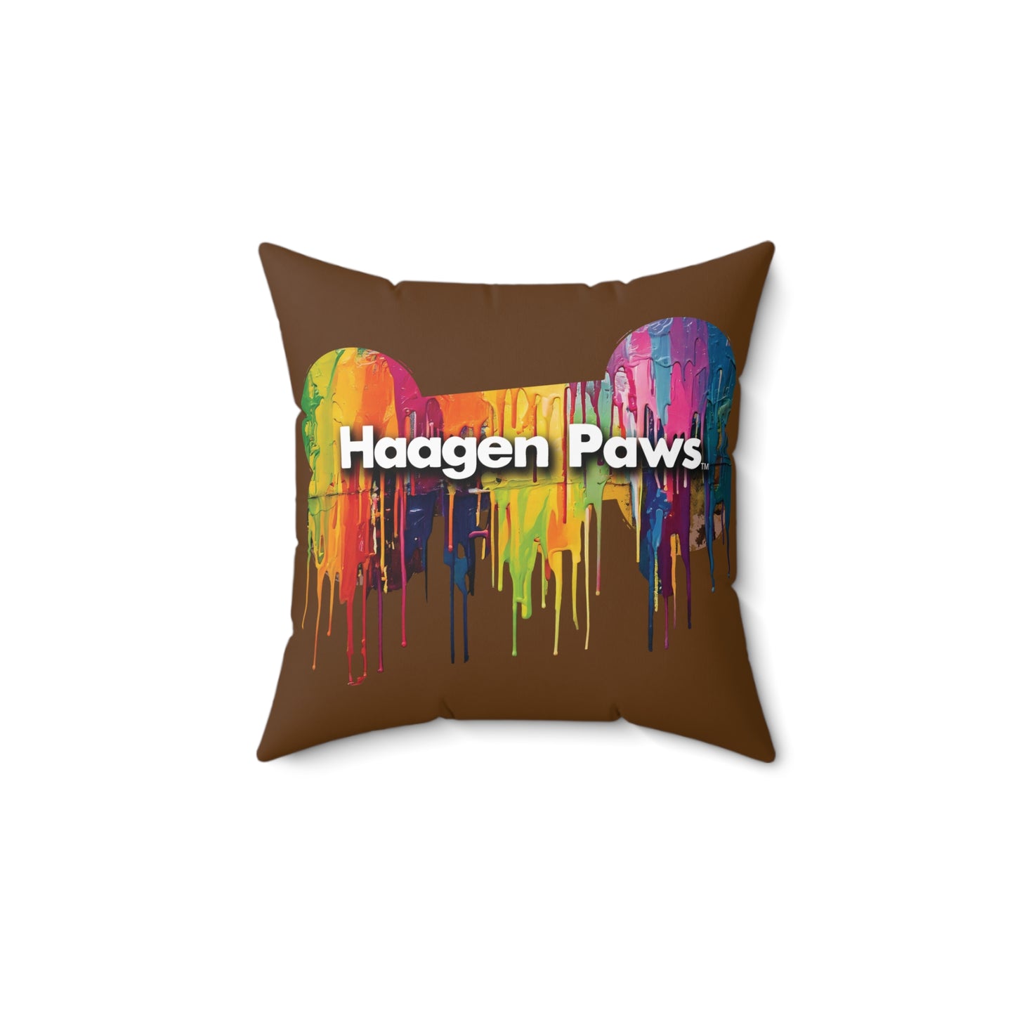 Rottweiler Wearing Sunglasses Haagen-Paws Graffiti Spun Polyester Square Pillow