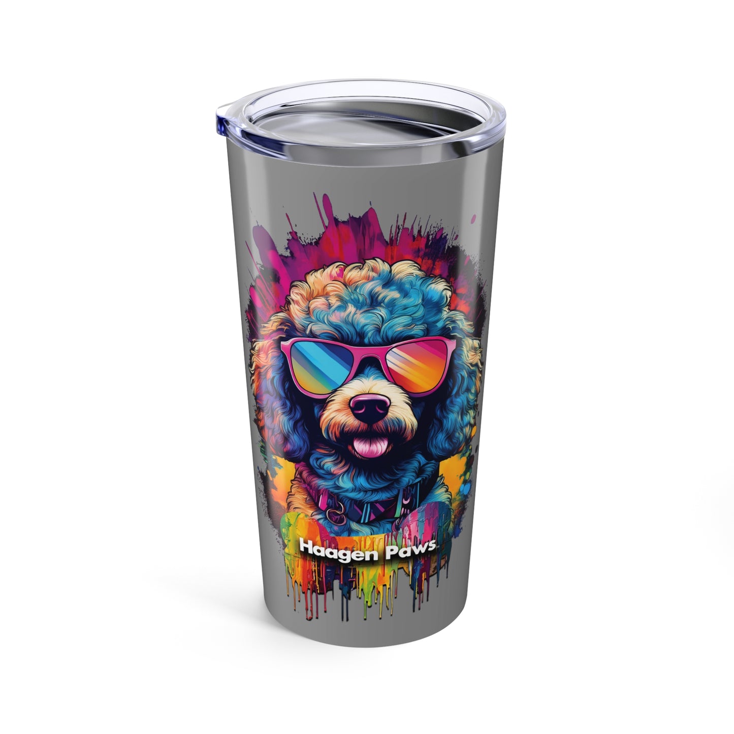 Poodle Wearing Sunglasses Haagen-Paws Graffiti Tumbler 20oz
