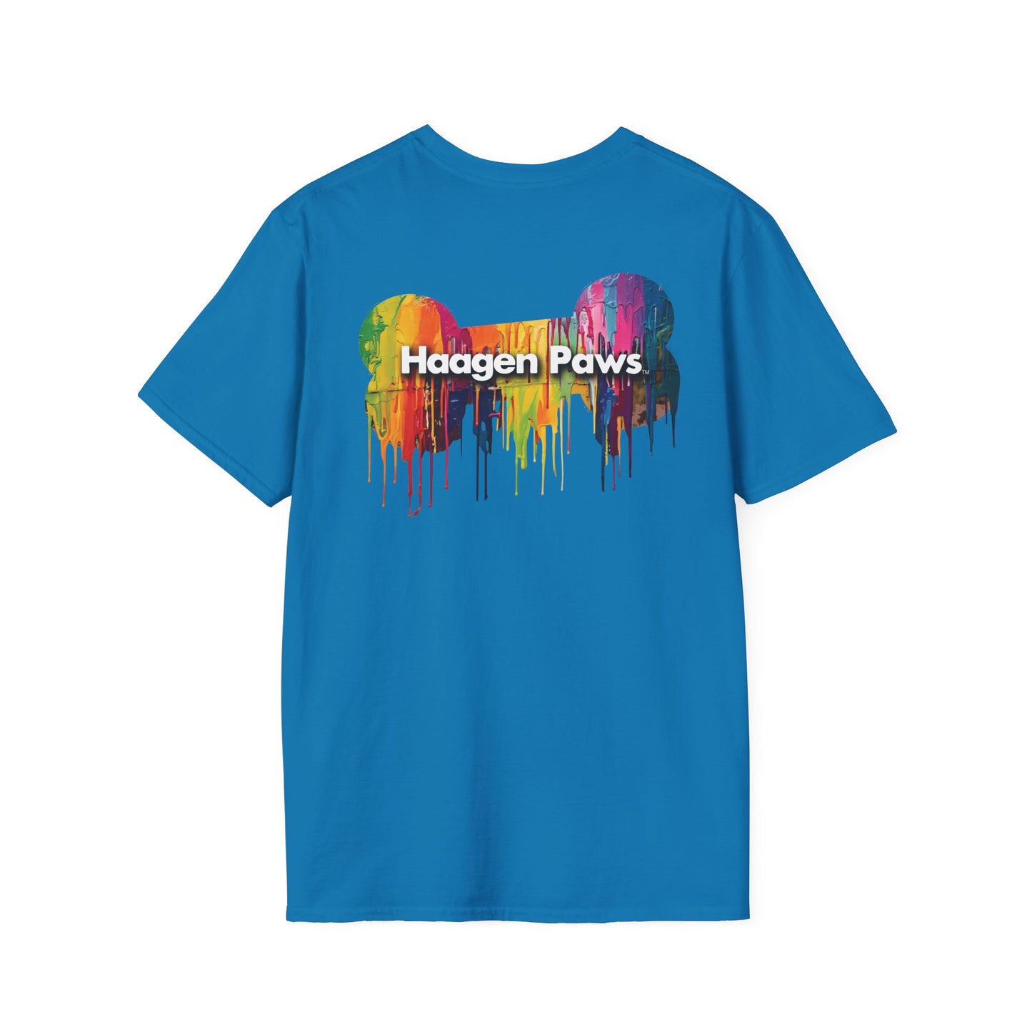 Black Short Sleeve Haagen-Paws Wet Paint T-Shirt