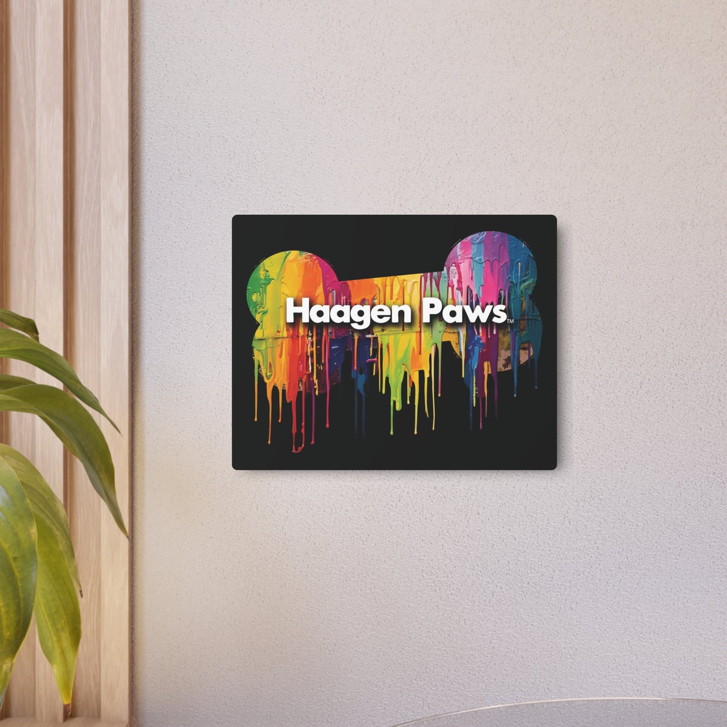 Haagen-Paws Wet Paint Metal Art Sign