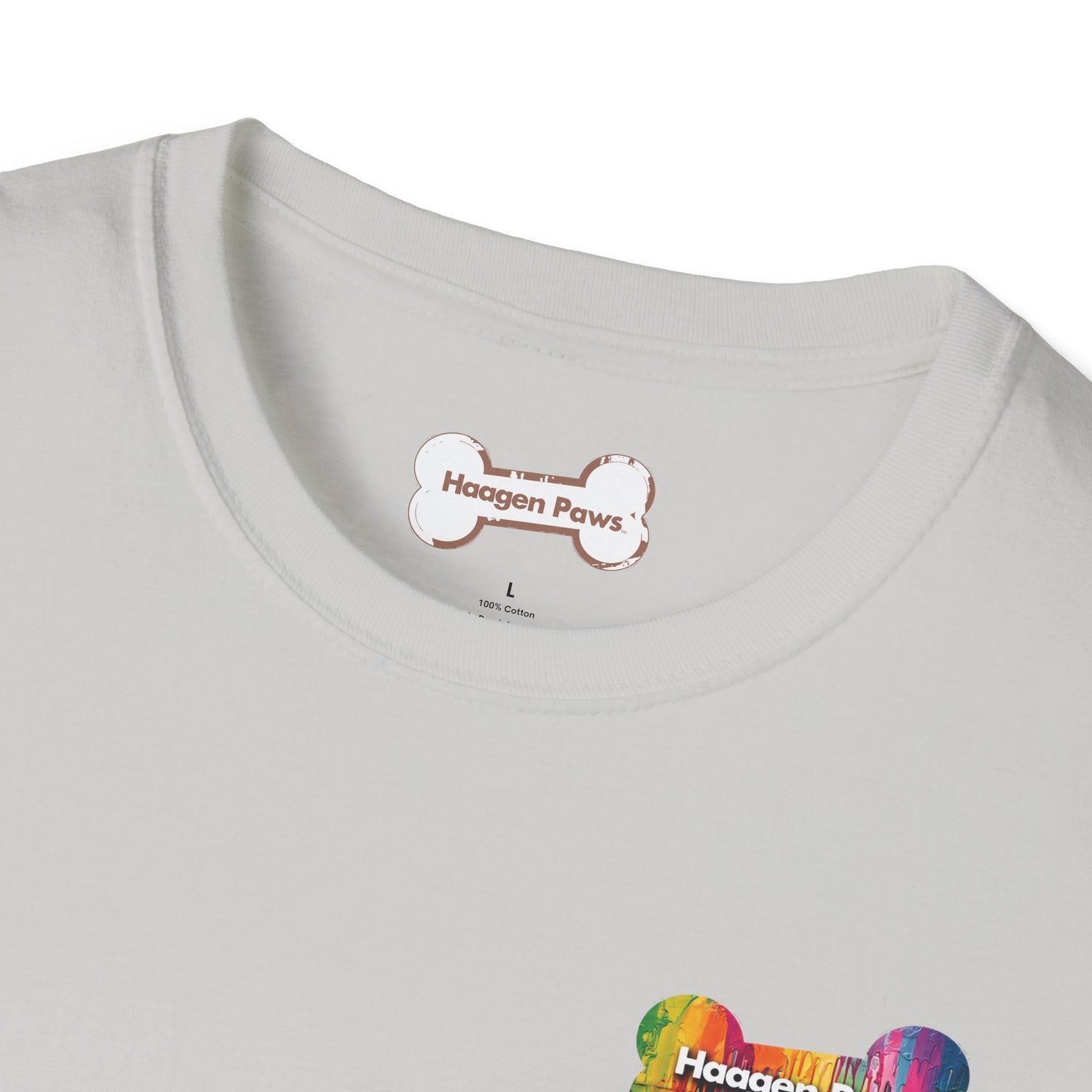 Poodle Wearing Sunglasses Short Sleeve Haagen-Paws Graffiti T-Shirt Ice Grey