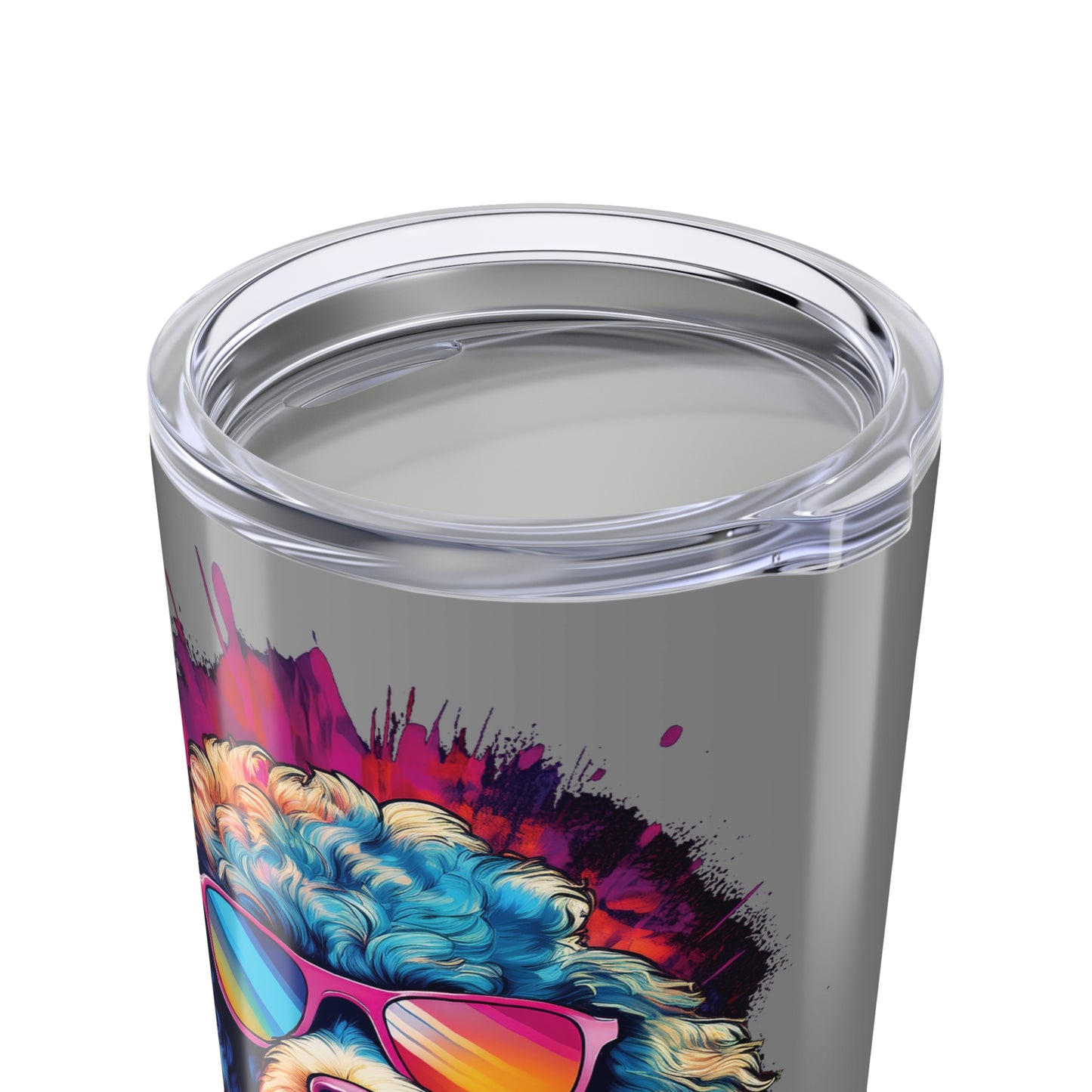 Poodle Wearing Sunglasses Haagen-Paws Graffiti Tumbler 20oz