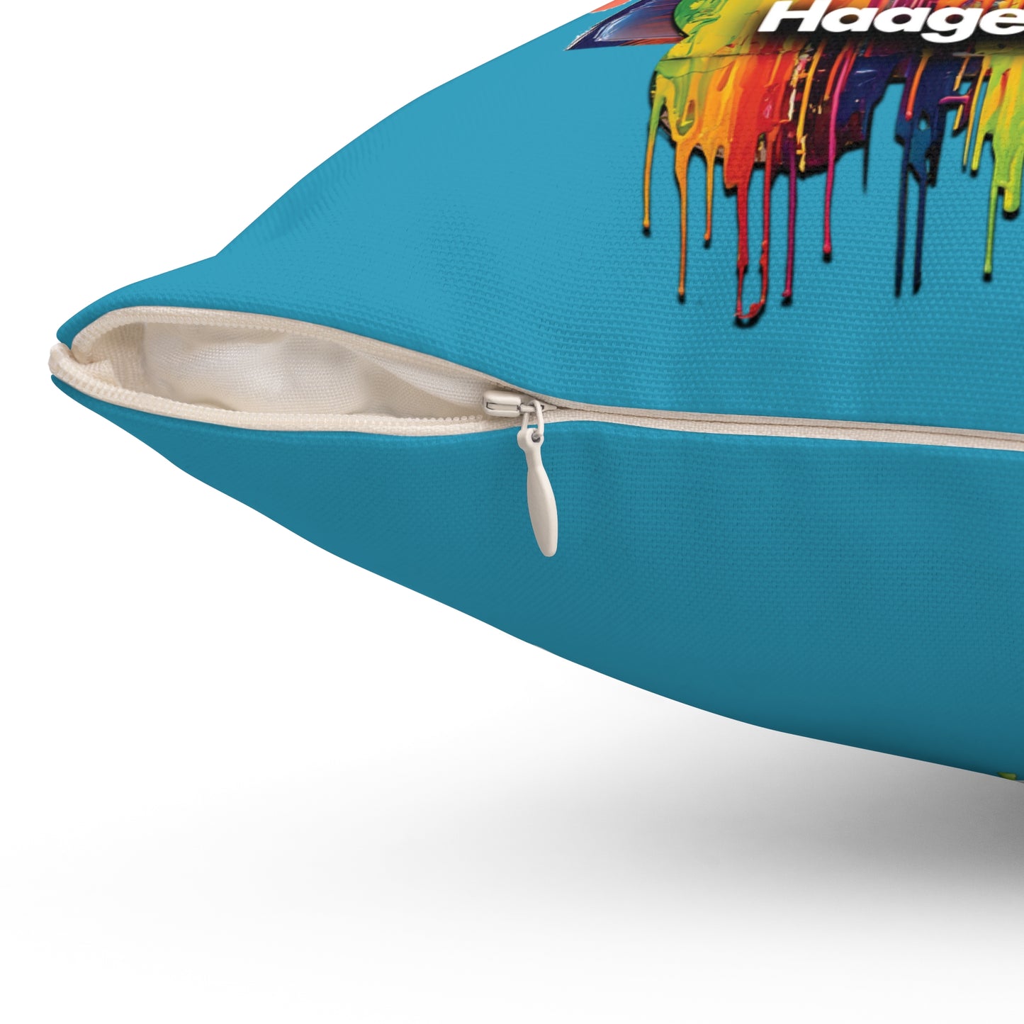 Dachshund Wearing Sunglasses Haagen-Paws Graffiti Spun Polyester Square Pillow