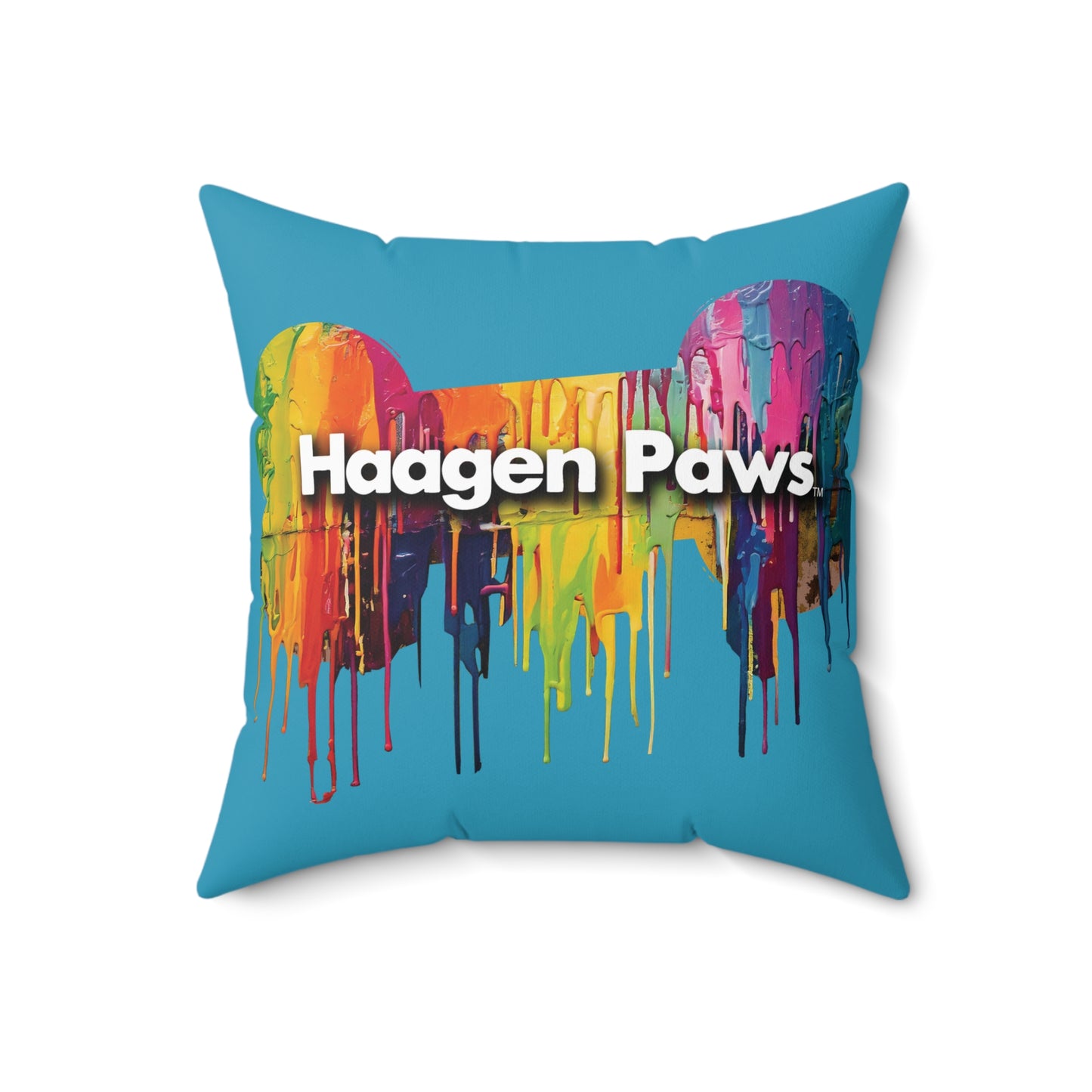 Dachshund Wearing Sunglasses Haagen-Paws Graffiti Spun Polyester Square Pillow