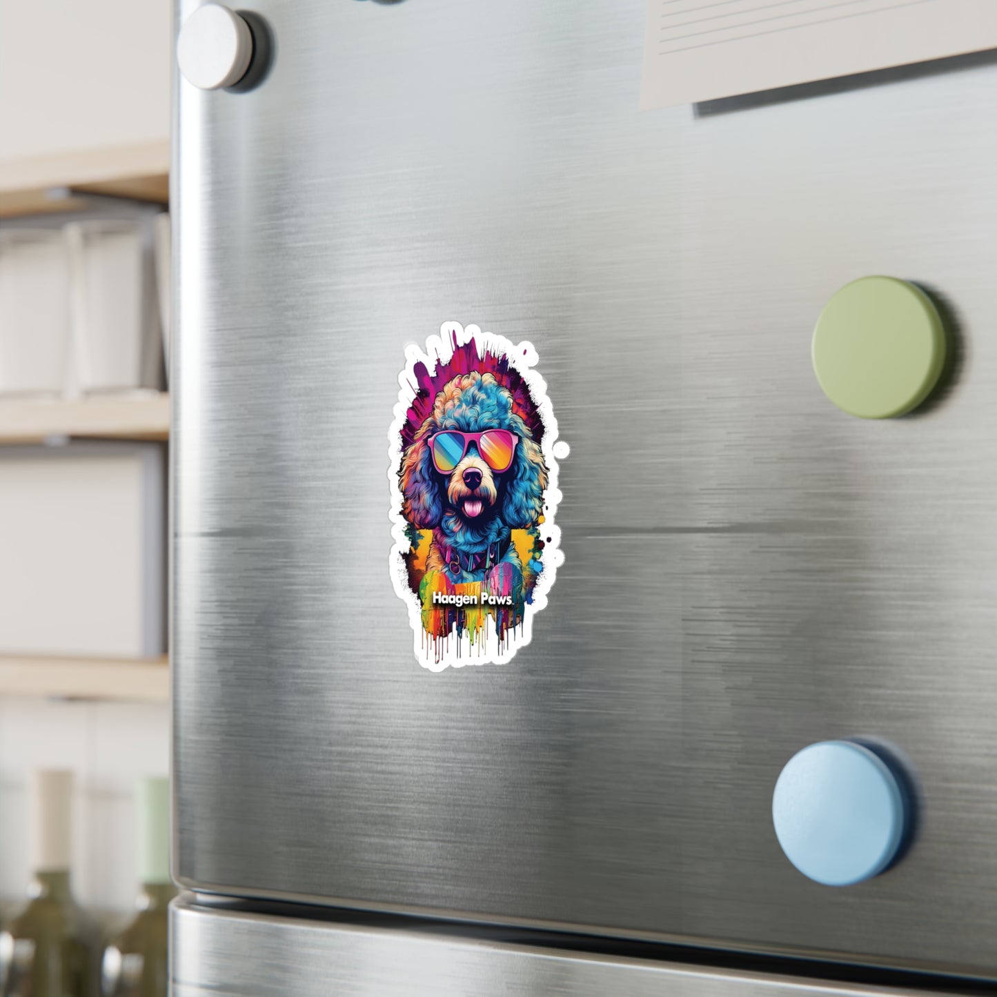 Poodle Wearing Sunglasses Haagen-Paws Graffiti Vinyl Decals