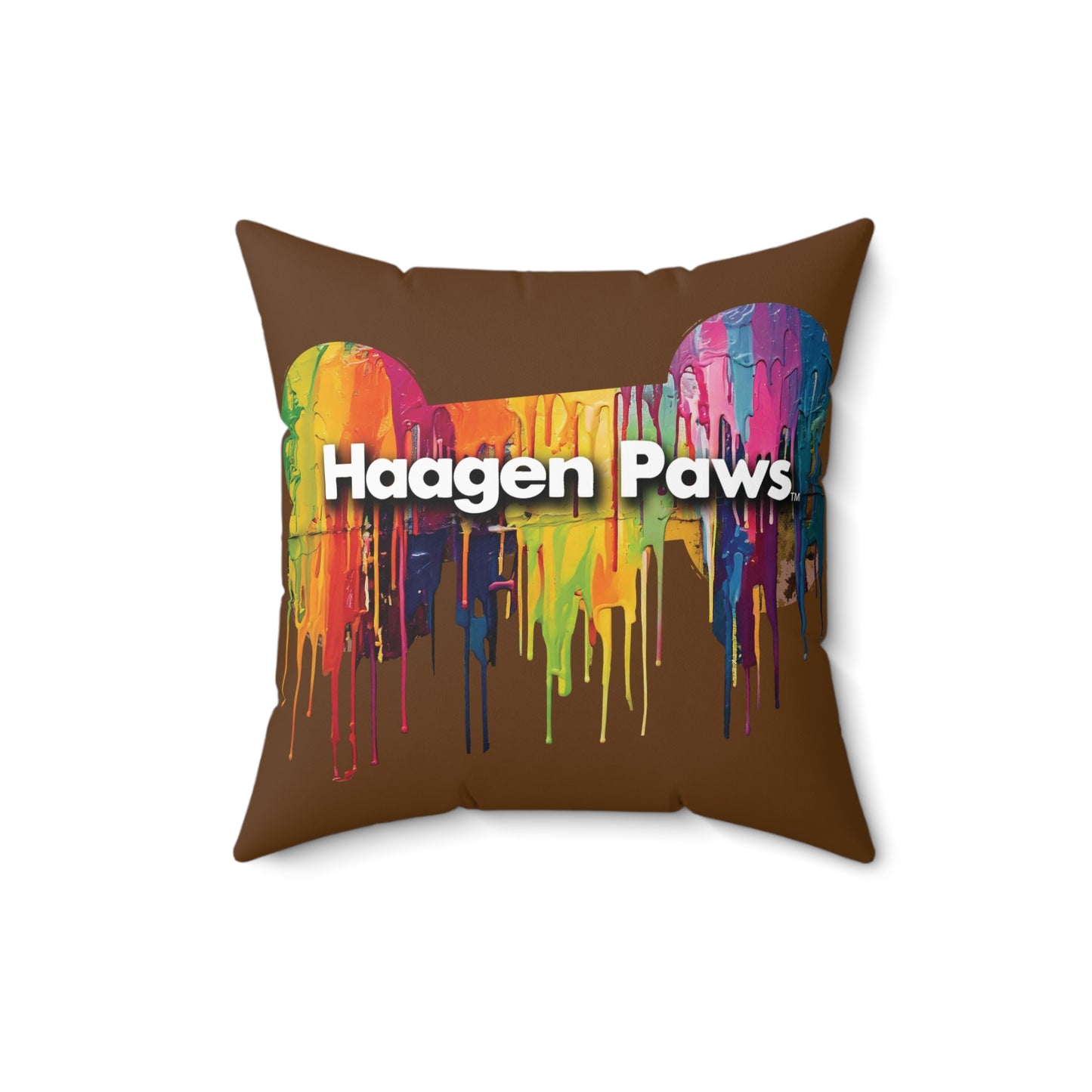 Rottweiler Wearing Sunglasses Haagen-Paws Graffiti Spun Polyester Square Pillow