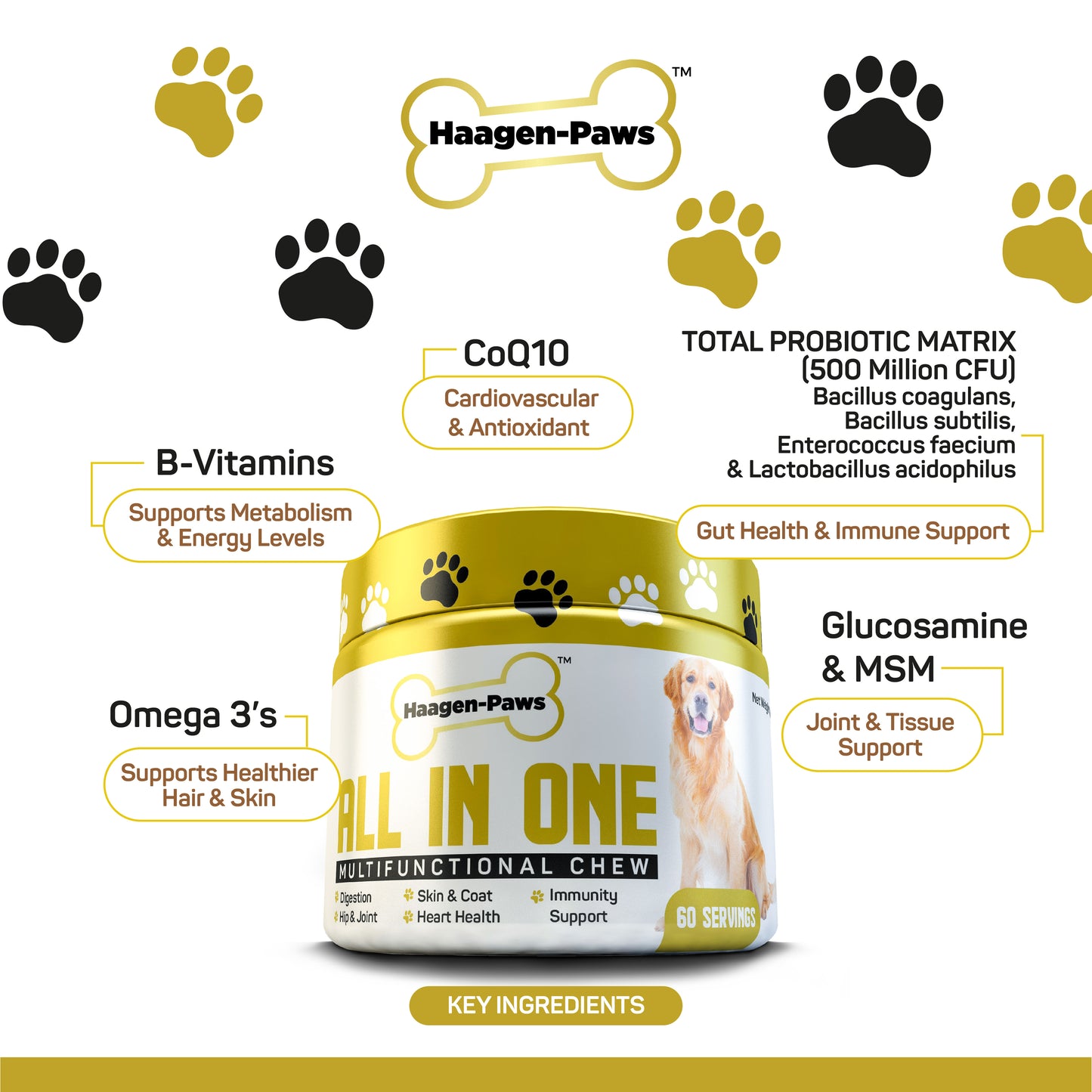 Haagen-Paws All-In-One Multivitamin Chewable Supplement
