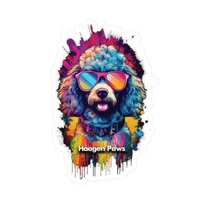 Poodle Wearing Sunglasses Haagen-Paws Graffiti Vinyl Decals