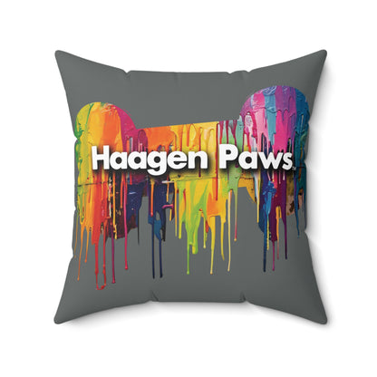 German Shorthaired Pointer Wearing Sunglasses Haagen-Paws Graffiti Spun Polyester Square Pillow