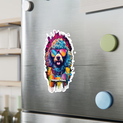 Poodle Wearing Sunglasses Haagen-Paws Graffiti Vinyl Decals