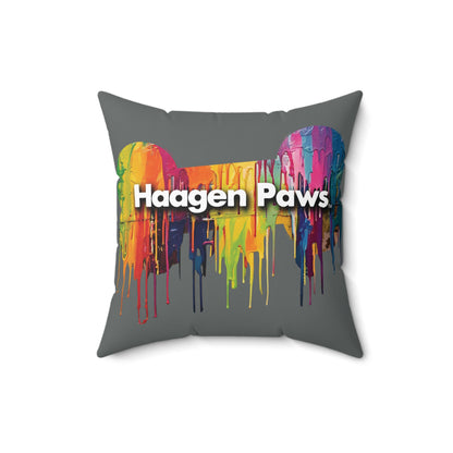 German Shorthaired Pointer Wearing Sunglasses Haagen-Paws Graffiti Spun Polyester Square Pillow