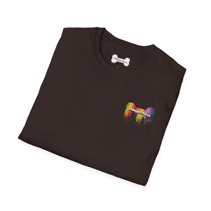 Black Short Sleeve Haagen-Paws Wet Paint T-Shirt