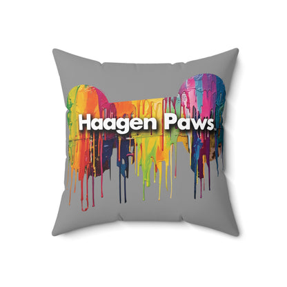 Poodle Wearing Sunglasses Haagen-Paws Graffiti Spun Polyester Square Pillow