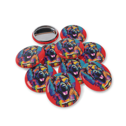German Shepherd Wearing Sunglasses Haagen-Paws Graffiti Round Pins