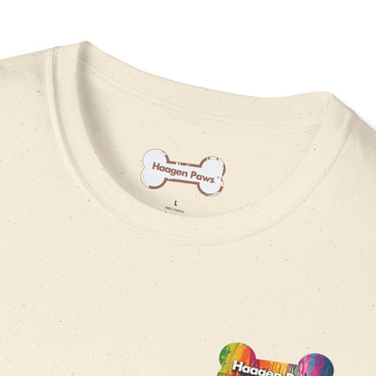 Frenchie Wearing Sunglasses Short Sleeve Haagen-Paws Graffiti T-Shirt